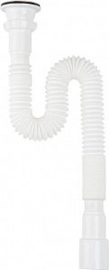 Aquant F203-70-MR Гофросифон 1 1/4"х40/50, 380-750мм, винт 64мм, вып. нерж. сталь (аналог АНИ G206)