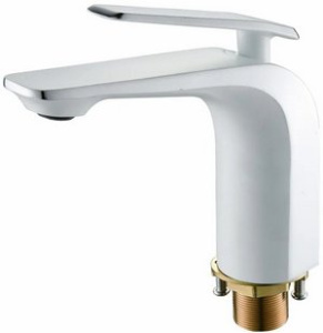 РАКОВИНА  Diadonna  D87-110137W ø35, п/гайку, белый с хромом, (подводка 50см - 2 шт.) латунный