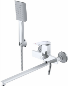 ВАННА  Diadonna  D169-22W  ø35, див. пов. в корпусе, излив 35L, шланг 1,5 м, белвй/хром, латунный